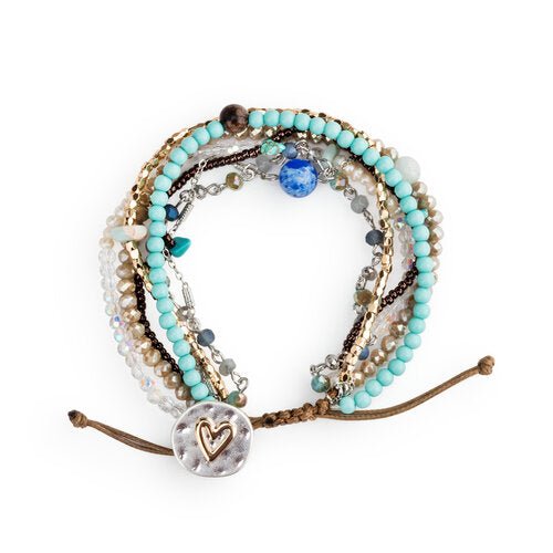 Beaded Love Bracelet - Turquoise - La Vie Est Belle