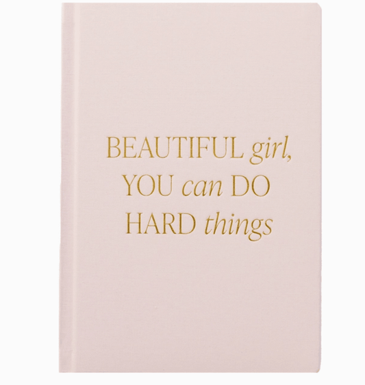 Beautiful Girl Light Pink Fabric Journal - La Vie Est Belle