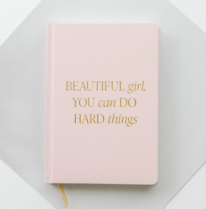 Beautiful Girl Light Pink Fabric Journal - La Vie Est Belle