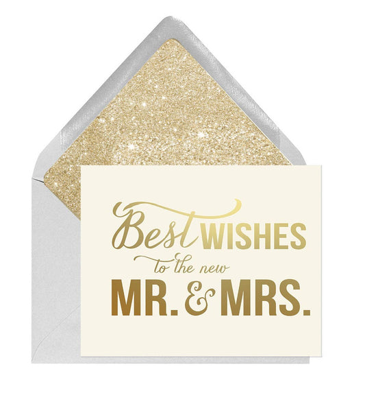 Best Wishes Mr. and Mrs. Wedding Greeting Card - La Vie Est Belle