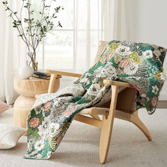 Bettina Floral Quilted Throw - La Vie Est Belle