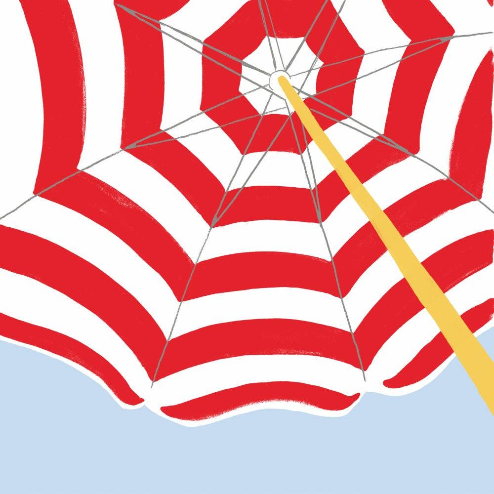 BEV-BEACH UMBRELLA RED - La Vie Est Belle