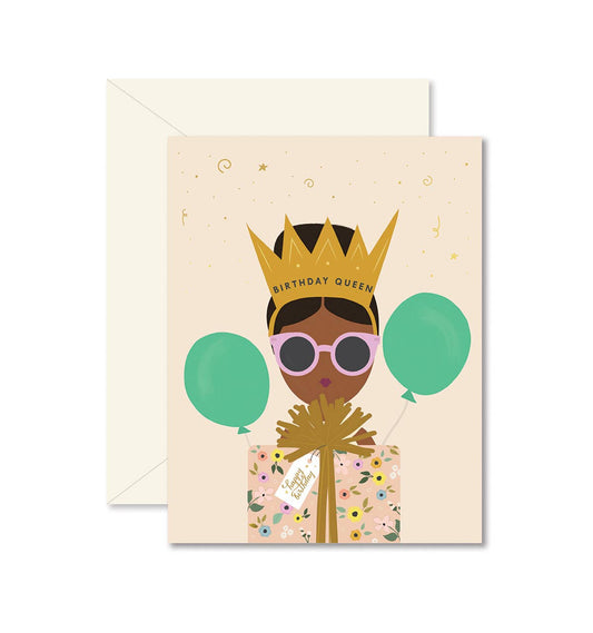 Birthday Queen Floral Greeting Card - La Vie Est Belle