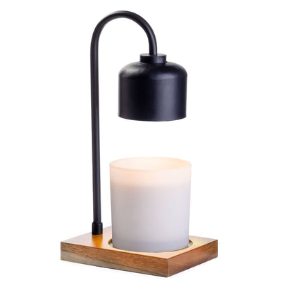 Black & Wood Arched Candle Warmer Lamp - La Vie Est Belle