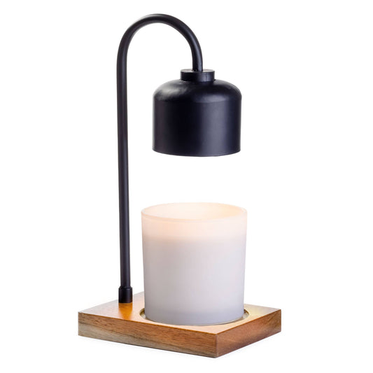 Black & Wood Arched Candle Warmer Lamp - La Vie Est Belle