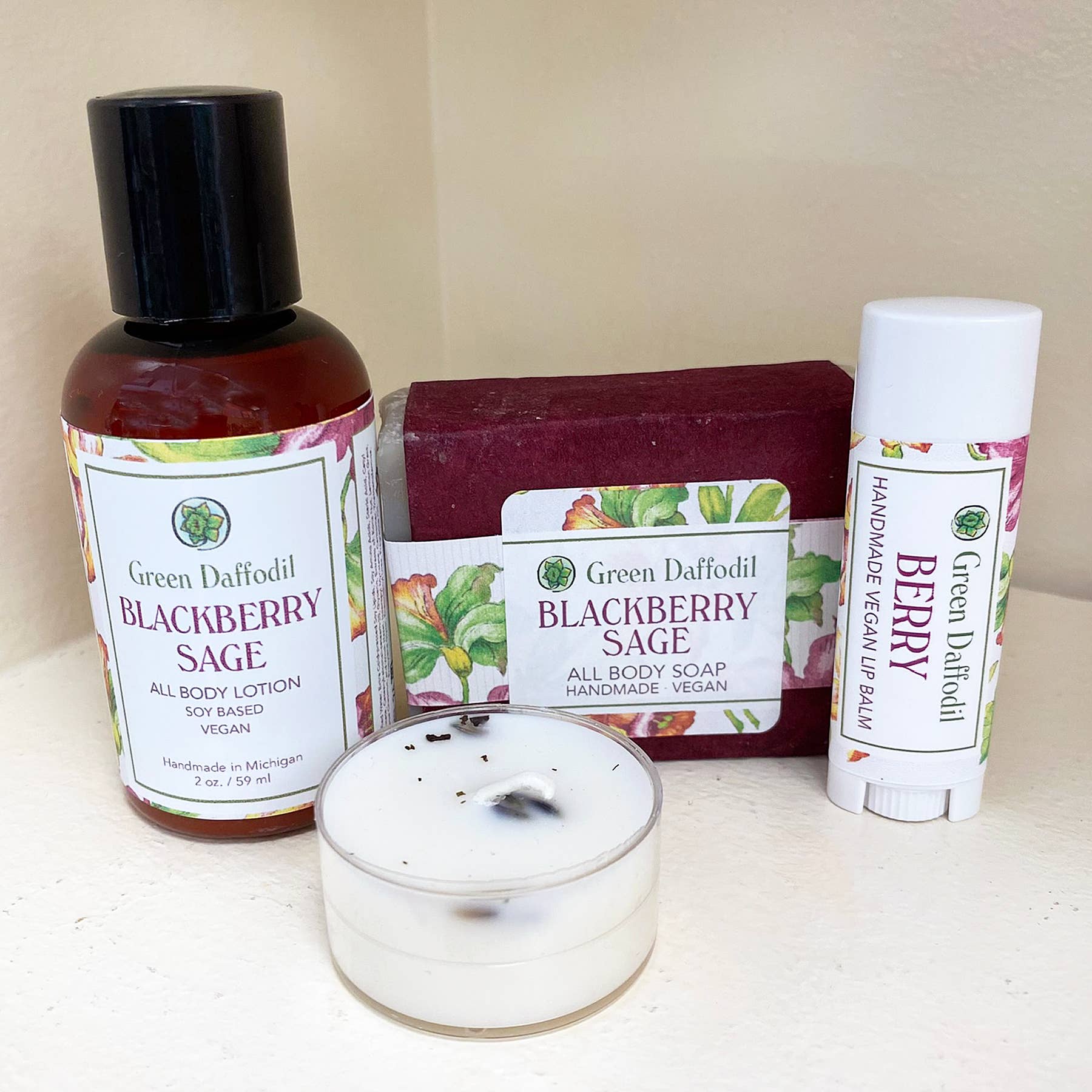 Blackberry Sage Organdy Quartet Gift Set - La Vie Est Belle
