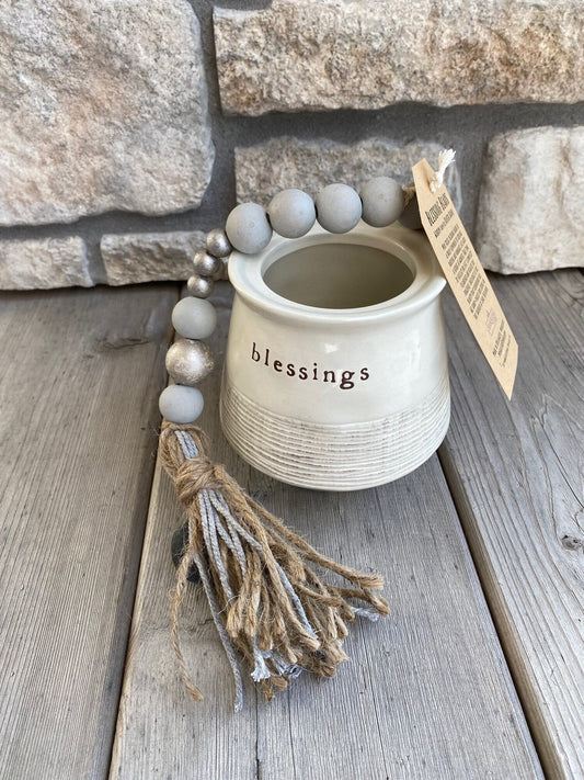Blessing Beads - Wisdom from the North Shore (Fog) - La Vie Est Belle