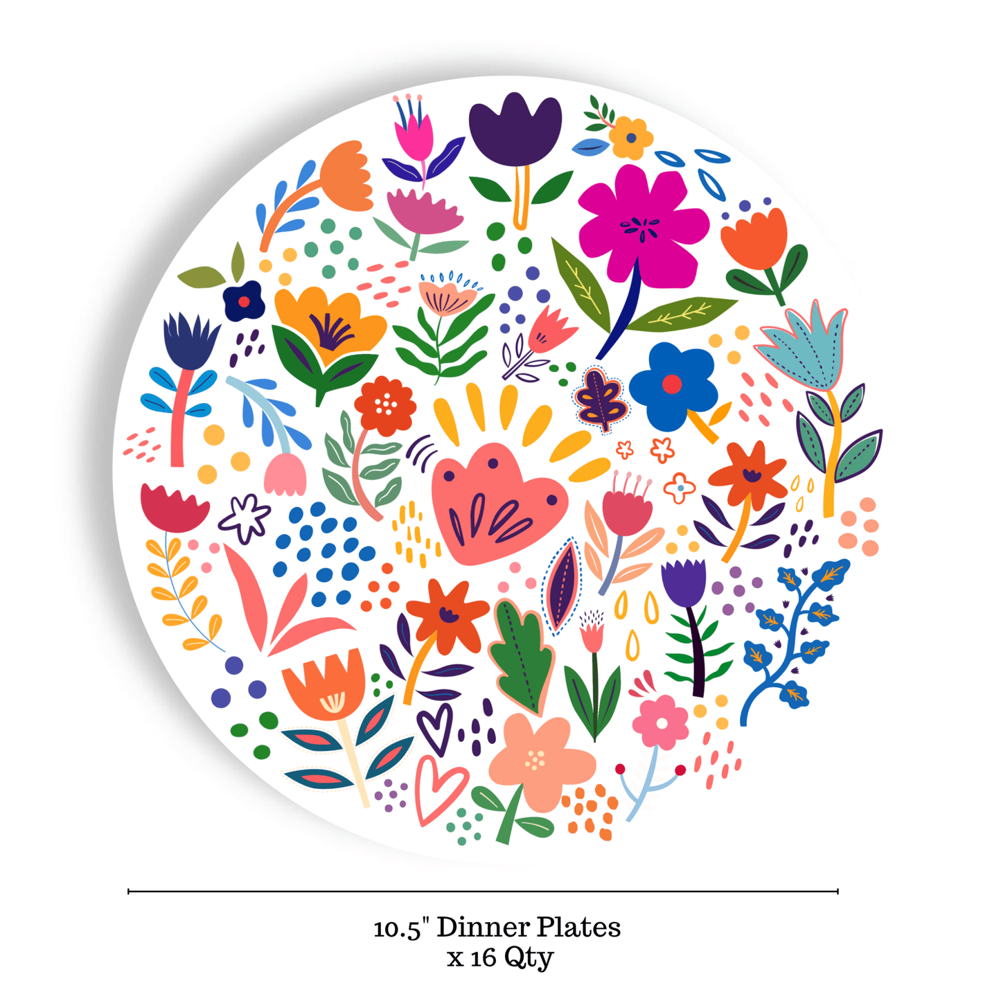 Blossoming Medley Paper Plates (16 - Count) - La Vie Est Belle