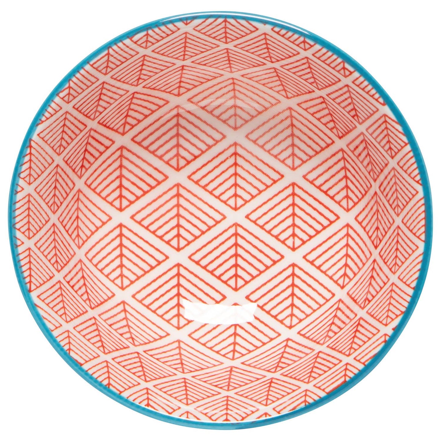 Blue Red Dash Stamped Bowl 3.5 inch - La Vie Est Belle