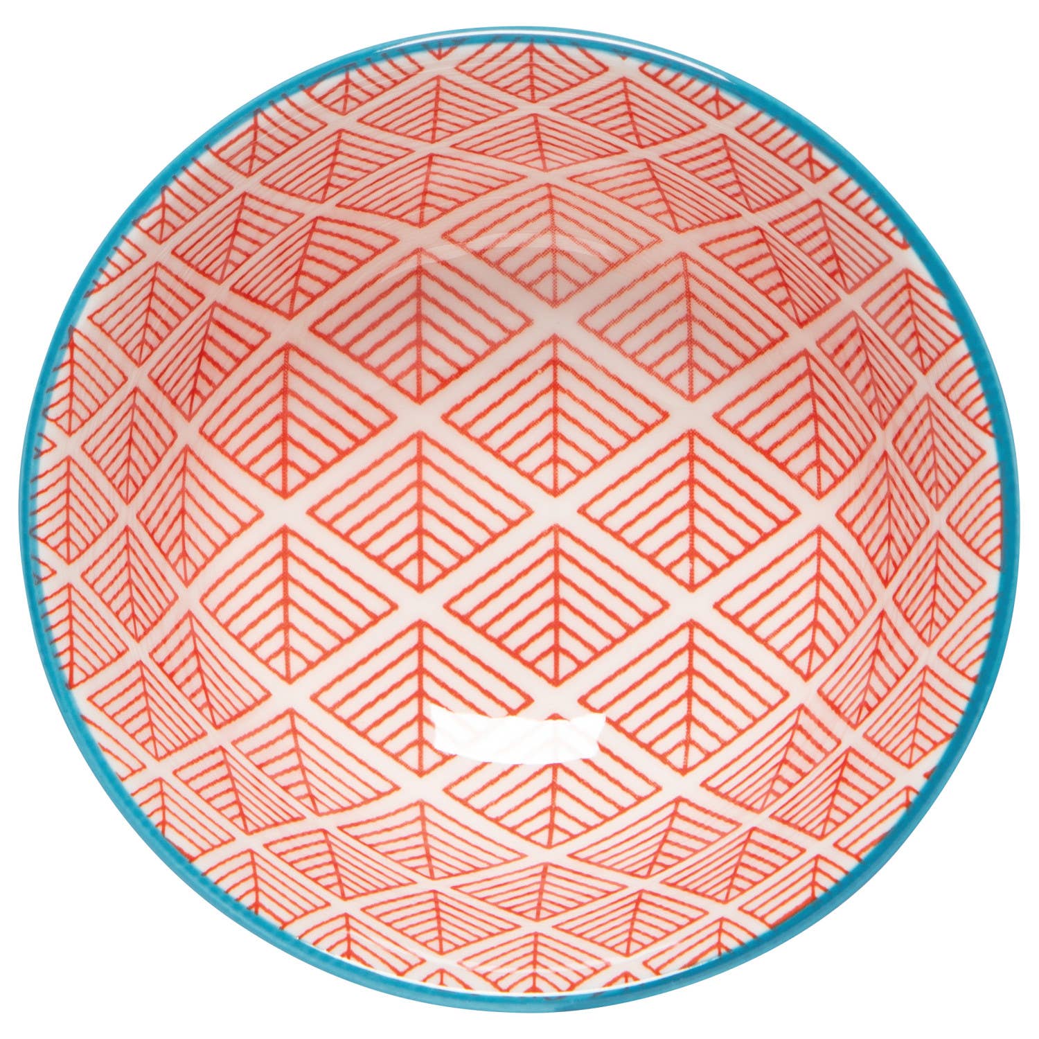 Blue Red Dash Stamped Bowl 3.5 inch - La Vie Est Belle