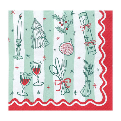 Bon Noel Napkins - 20 Pack| Christmas Decor | - La Vie Est Belle