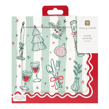Bon Noel Napkins - 20 Pack| Christmas Decor | - La Vie Est Belle