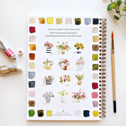 Bouquets Watercolor Workbook - La Vie Est Belle