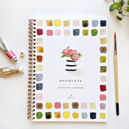 Bouquets Watercolor Workbook - La Vie Est Belle