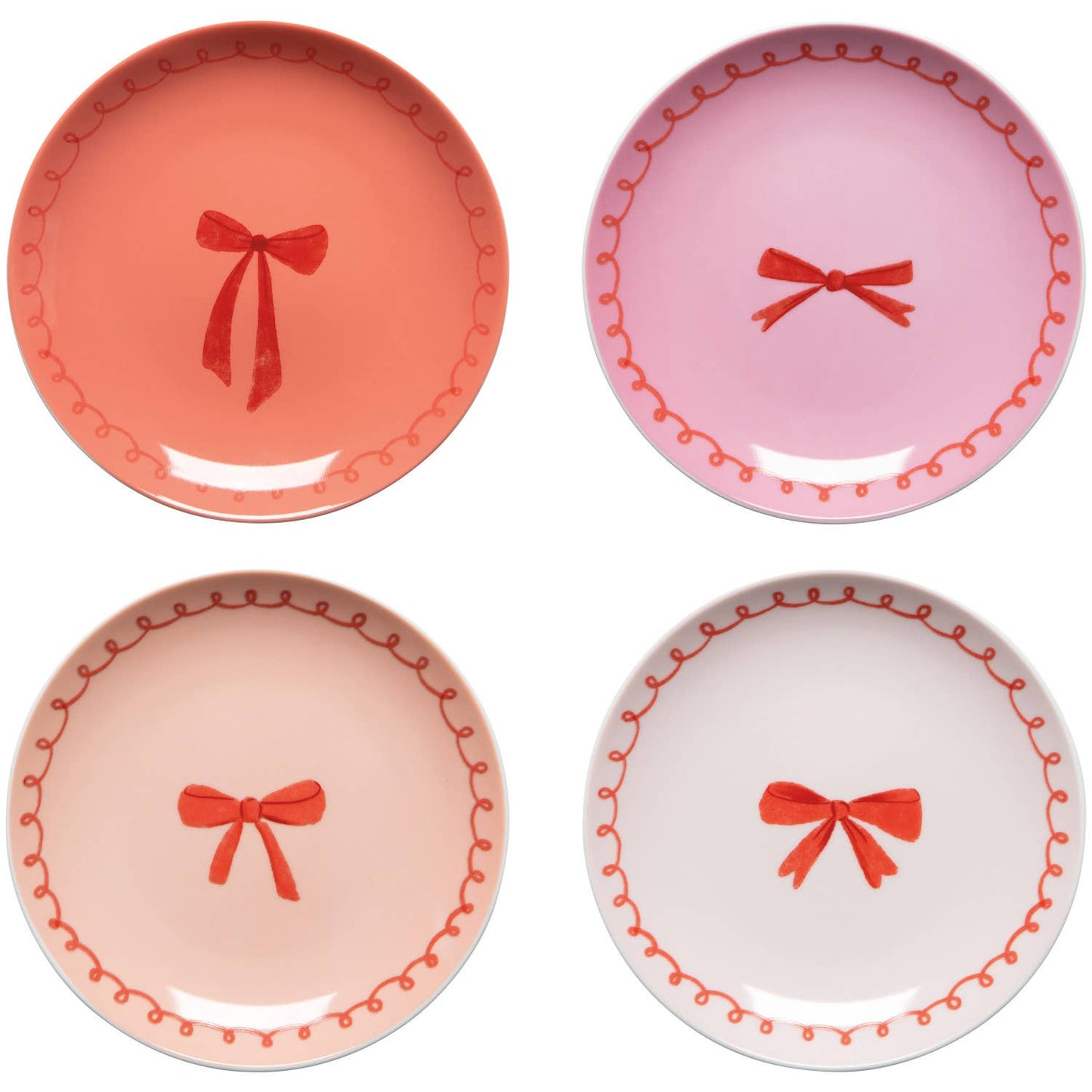 Bowtique Appetizer Plates, 4 Styles - La Vie Est Belle