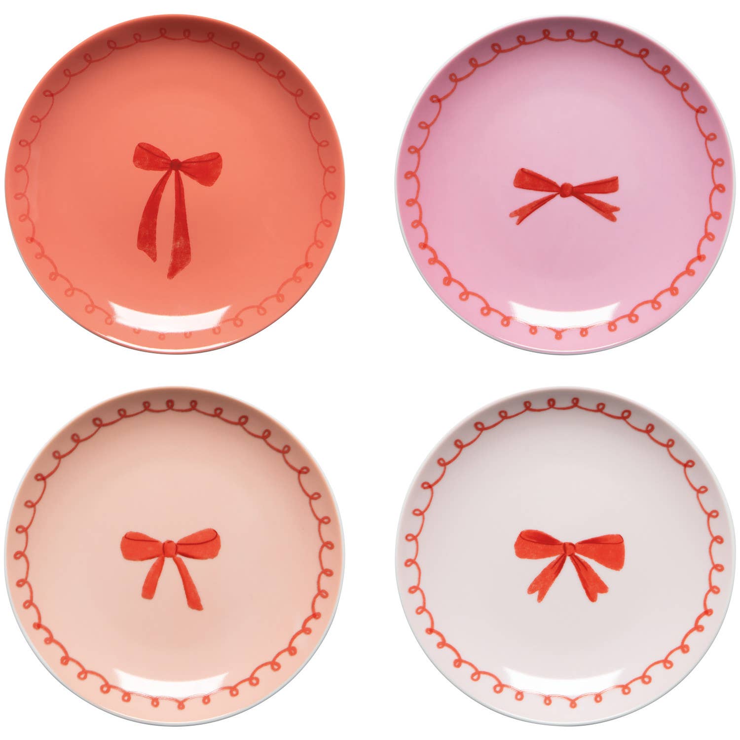 Bowtique Appetizer Plates, 4 Styles - La Vie Est Belle