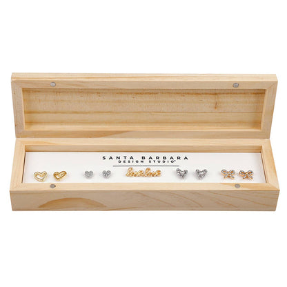 Boxed Earring Set - Hearts - La Vie Est Belle