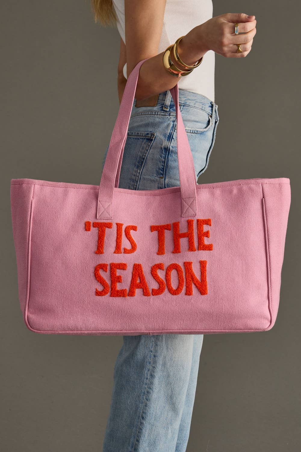 Pink & Orange 'Tis The Season Tote