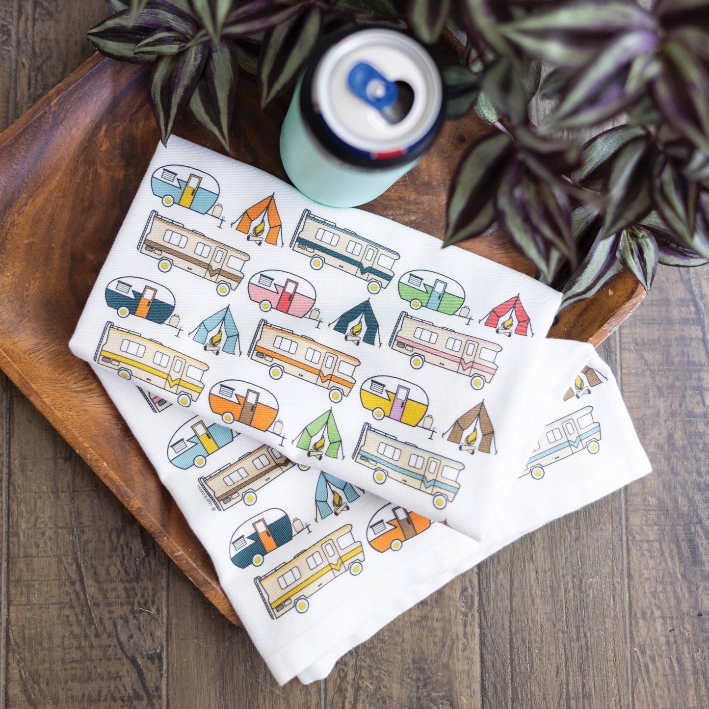 Campers, Organic Cotton Tea Towel - La Vie Est Belle