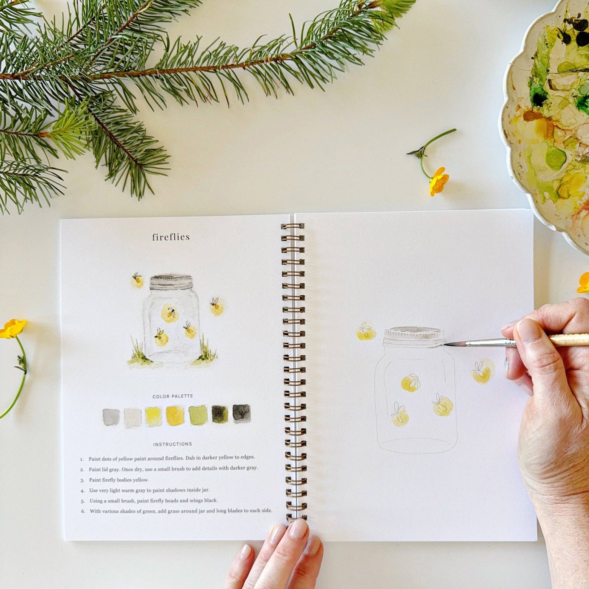Camping watercolor workbook - La Vie Est Belle