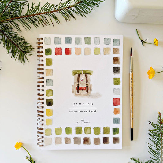 Camping watercolor workbook - La Vie Est Belle