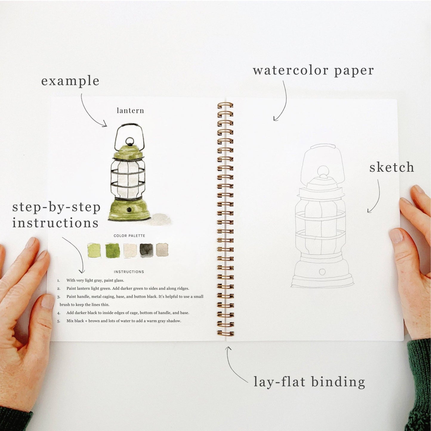 Camping watercolor workbook - La Vie Est Belle