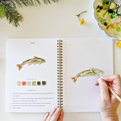 Camping watercolor workbook - La Vie Est Belle
