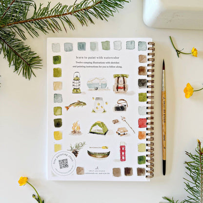 Camping watercolor workbook - La Vie Est Belle