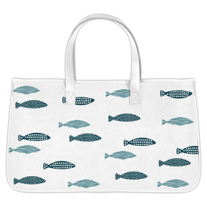 Canvas Tote - Coastal Fish - La Vie Est Belle