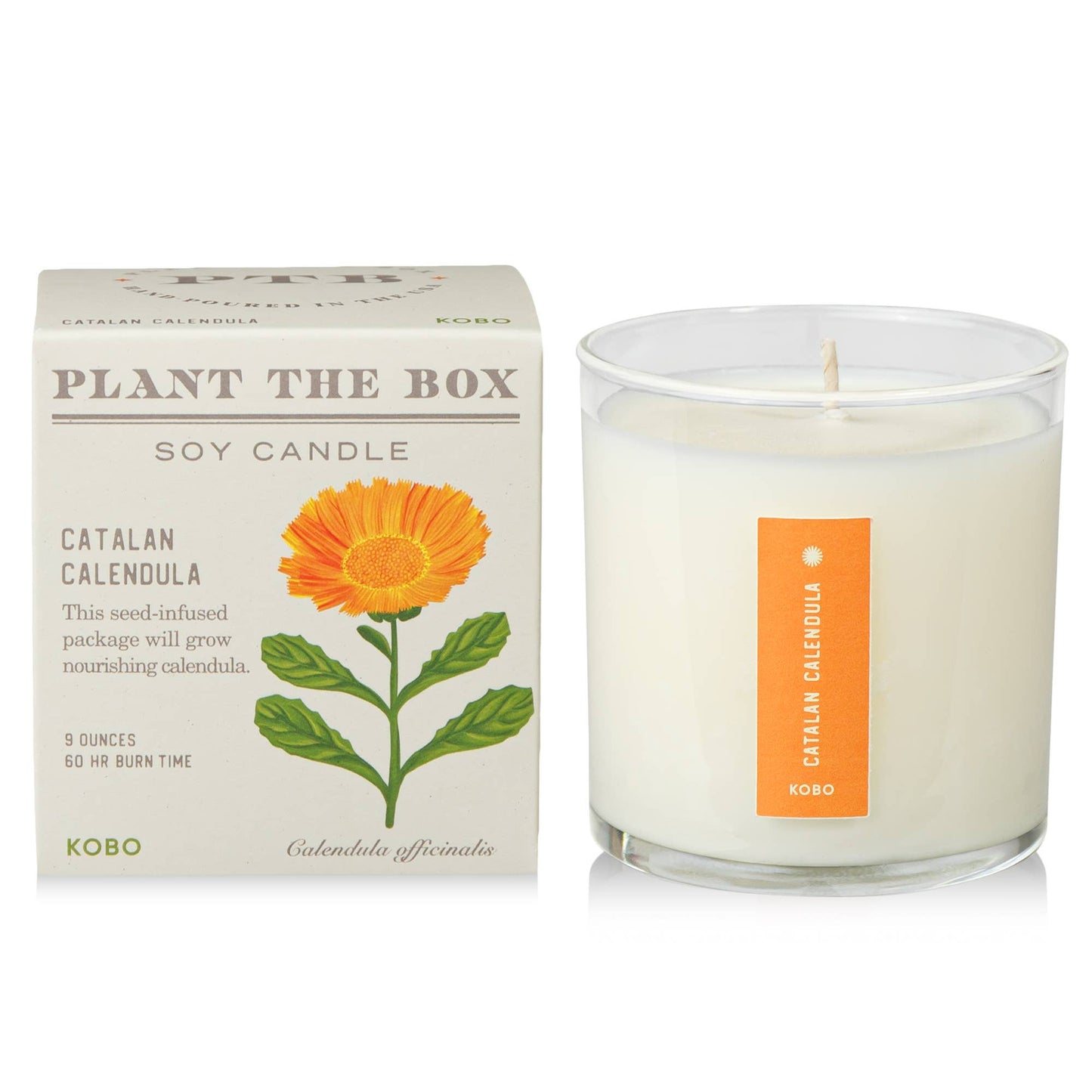 Catalan Calendula - Plant the Box Candle - 9oz. - La Vie Est Belle