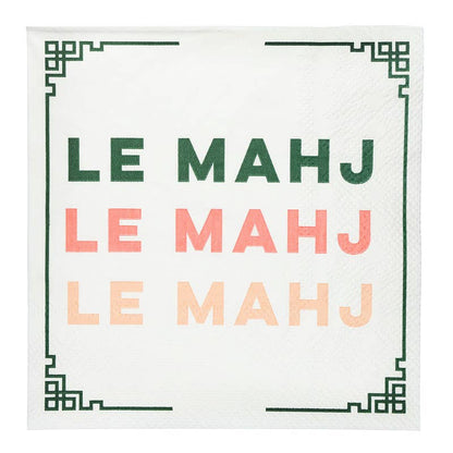 Ceramic Napkin Tray + Napkins - Le Mahj - La Vie Est Belle