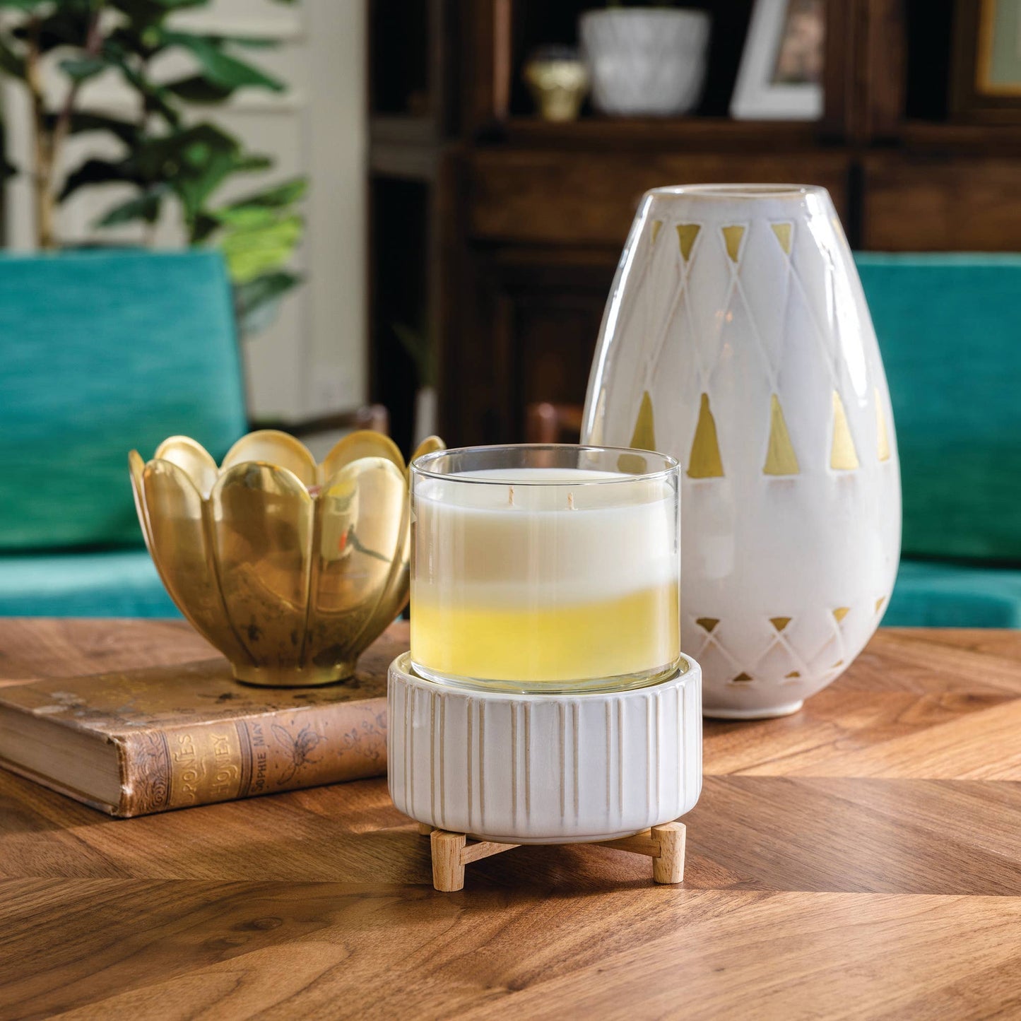 Ceramic & Wood 2 - in - 1 Classic Warmer - La Vie Est Belle