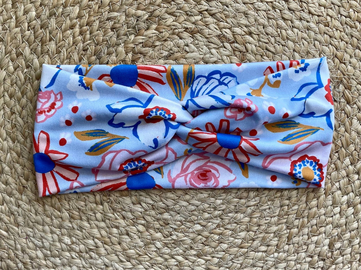 Charleston Florals Knit Twist Headband - La Vie Est Belle