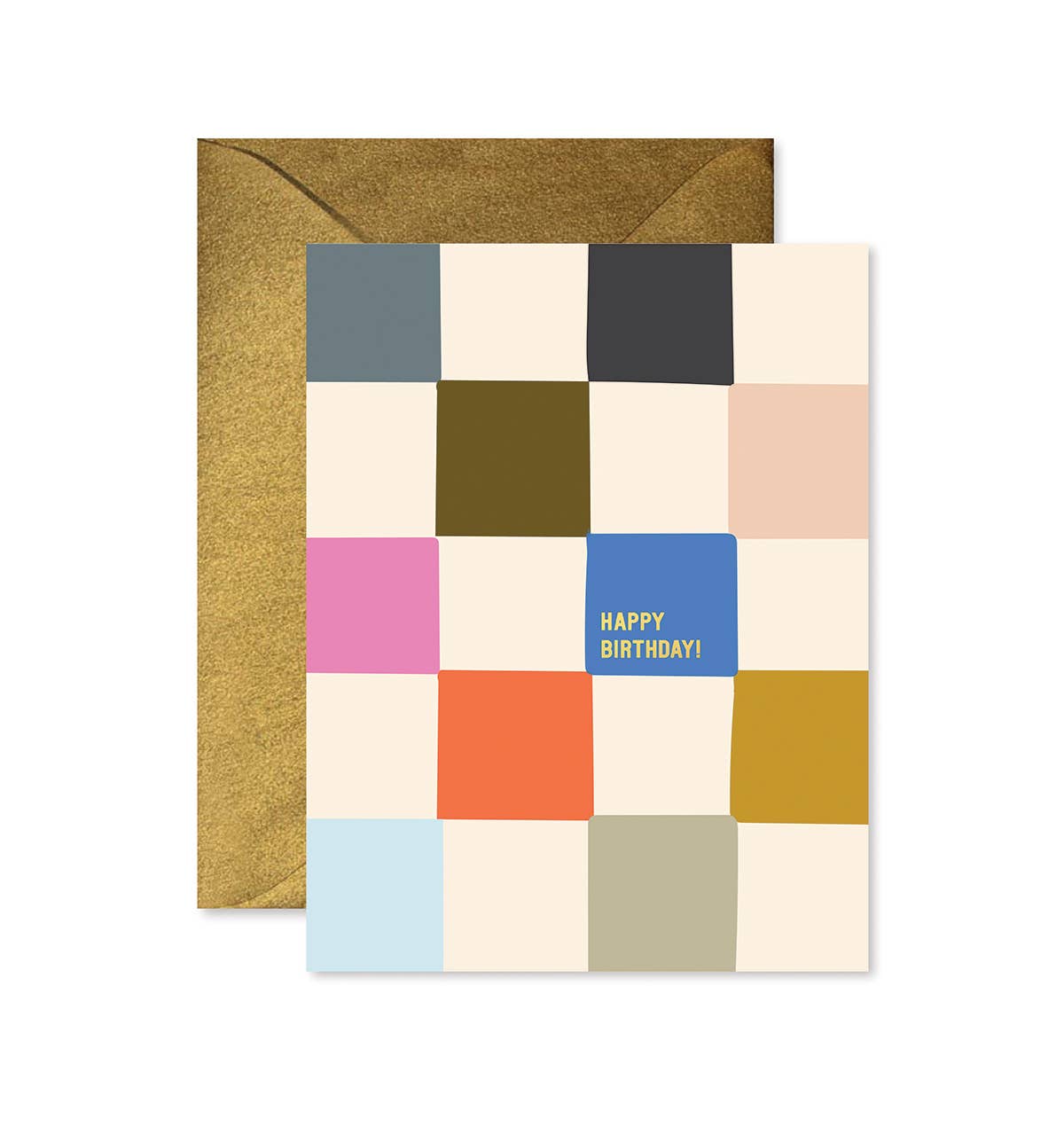 Checkerboard Birthday Greeting Card - La Vie Est Belle