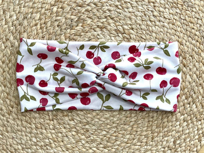 Cherries on Cream Knit Twist Headband - La Vie Est Belle
