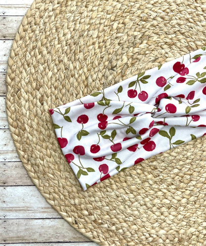 Cherries on Cream Knit Twist Headband - La Vie Est Belle