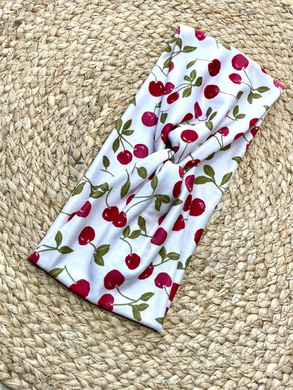 Cherries on Cream Knit Twist Headband - La Vie Est Belle