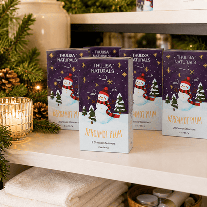Christmas Bergamot Plum Shower Steamers Gift Set - La Vie Est Belle