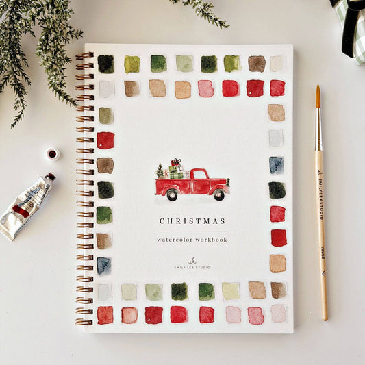 Classic Christmas Watercolor Workbook - La Vie Est Belle
