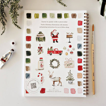 Classic Christmas Watercolor Workbook - La Vie Est Belle