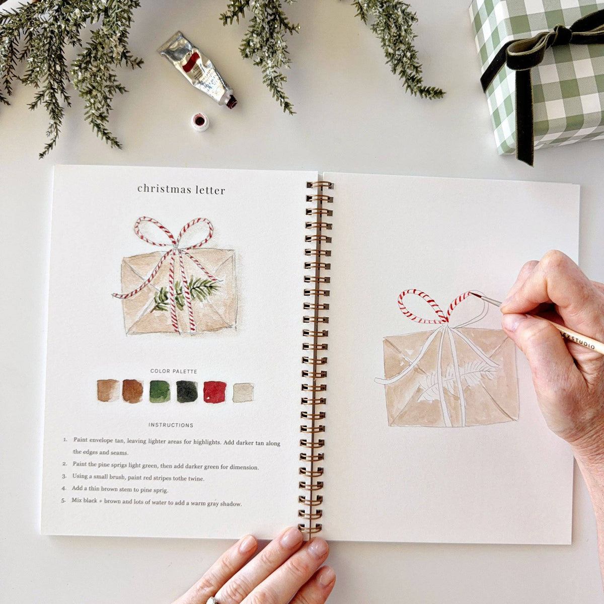 Classic Christmas Watercolor Workbook - La Vie Est Belle