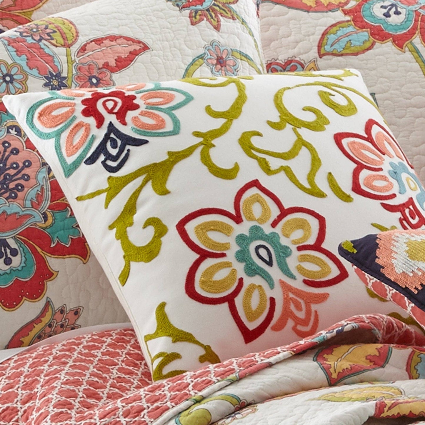 Clementine Spring Floral Pillow - La Vie Est Belle