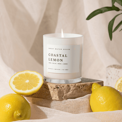 Coastal Lemon 11 oz Soy Candle - La Vie Est Belle