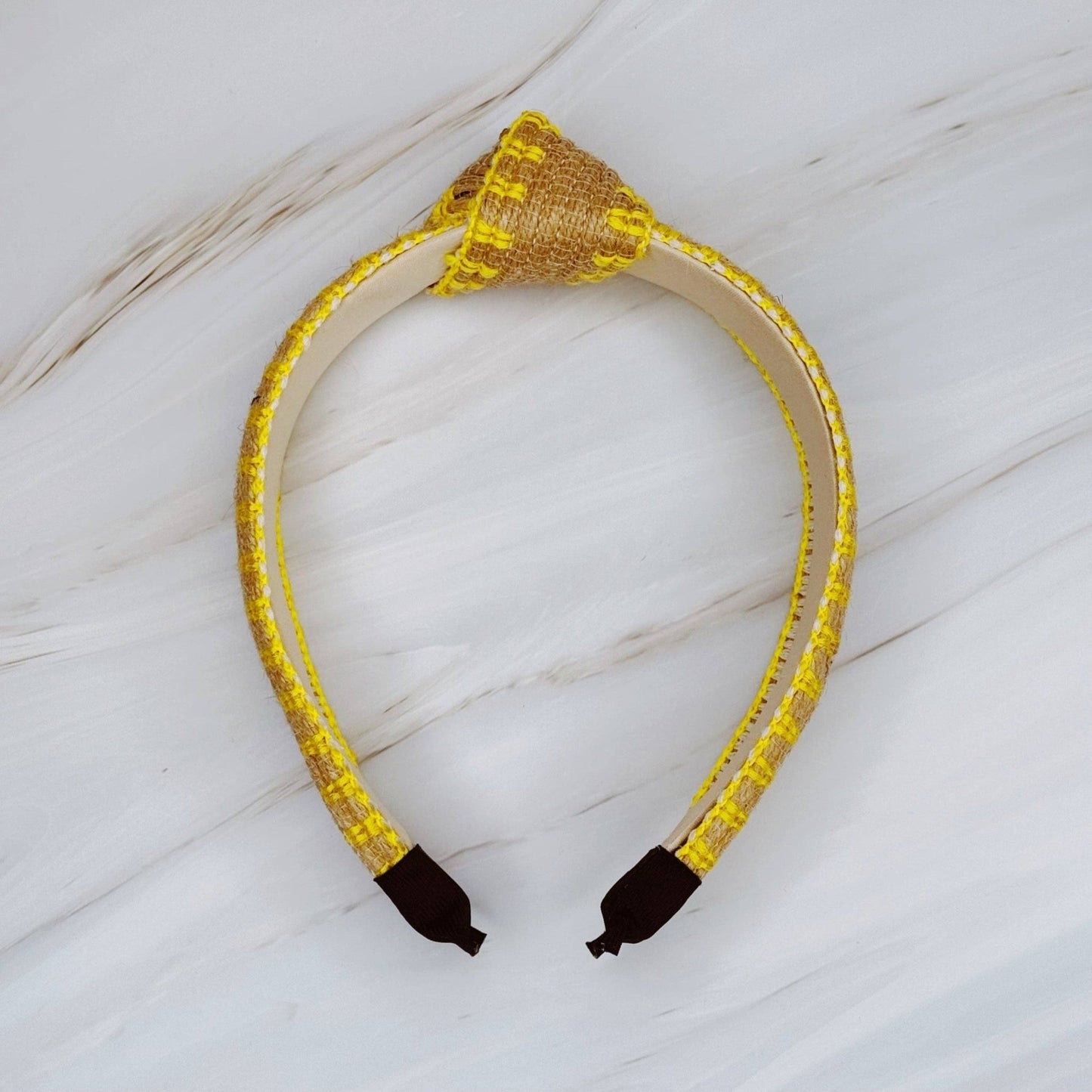 Color Stitched Raffia Headband - La Vie Est Belle