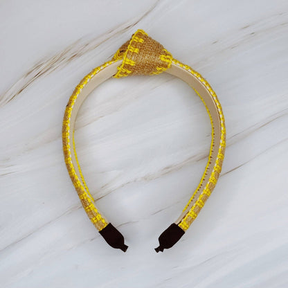 Color Stitched Raffia Headband - La Vie Est Belle