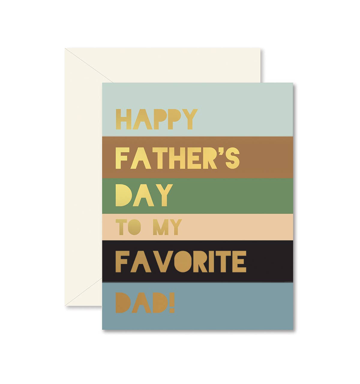 Colorblock Father's Day Favorite Dad Greeting Card - La Vie Est Belle
