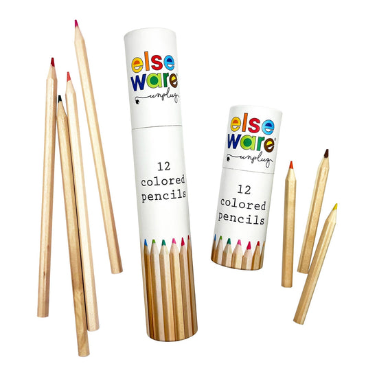 Colored Pencils - Tall & Travel Size - 12 Colors - La Vie Est Belle
