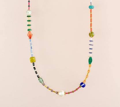 Colorful Beaded Seed bead Friendship Necklace - La Vie Est Belle