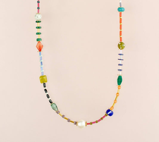 Colorful Beaded Seed bead Friendship Necklace - La Vie Est Belle