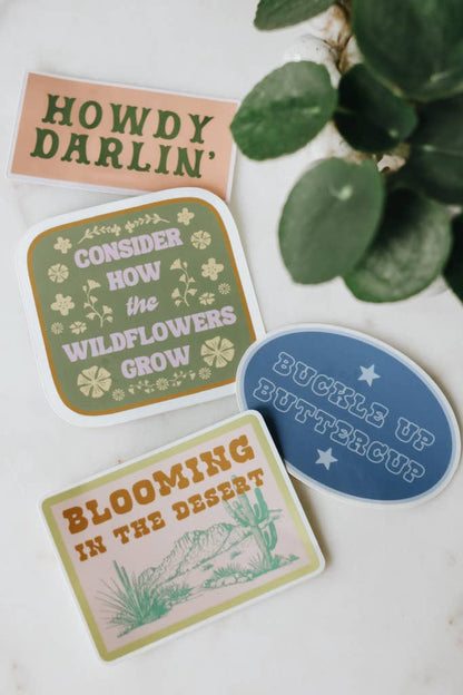Consider How the Wildflowers Grow - Decal Sticker - La Vie Est Belle